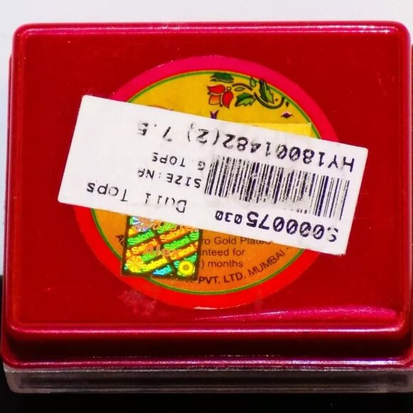 Lot of 3 Pairs NIC Saloni 23.5K Gold Plated Crystal Studded & Doll Top Earrings - Picture 6 of 12